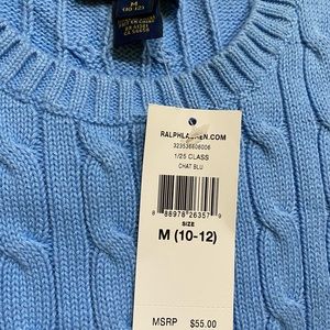Boys Ralph Lauren blue sweater size m 10-12